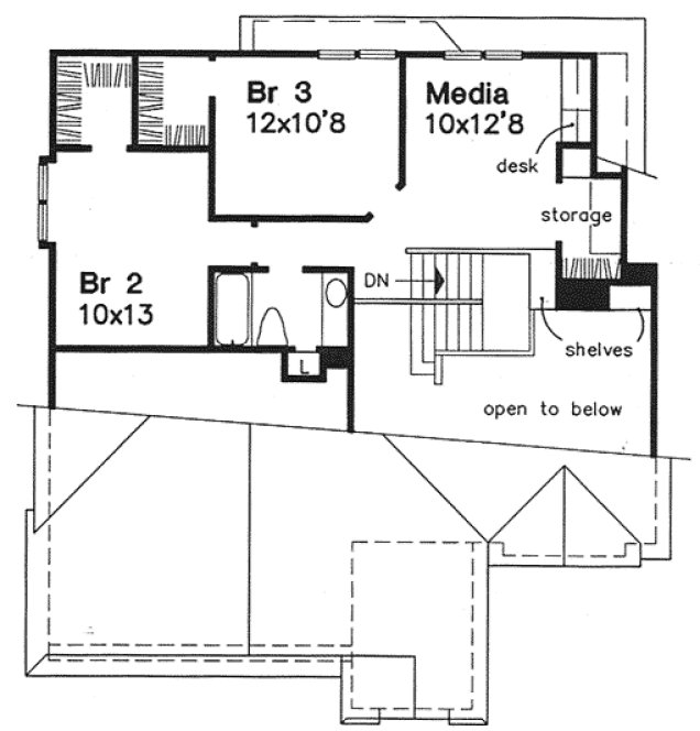Second Floor Plan for House Plan #296249
