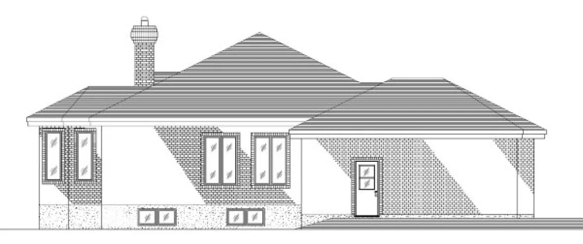 Left Elevation for House Plan #420213