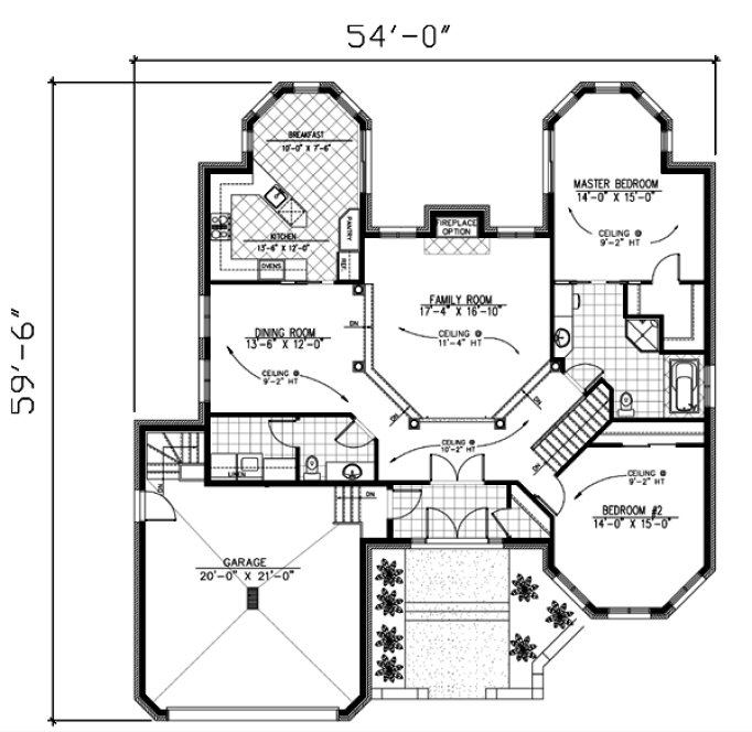 Main Floor Plan for House Plan #420213