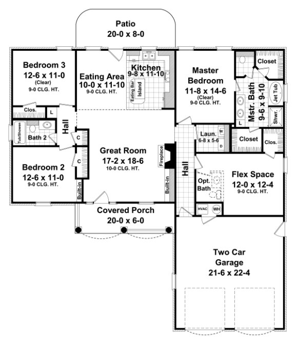 Main Floor Plan for House Plan #219471