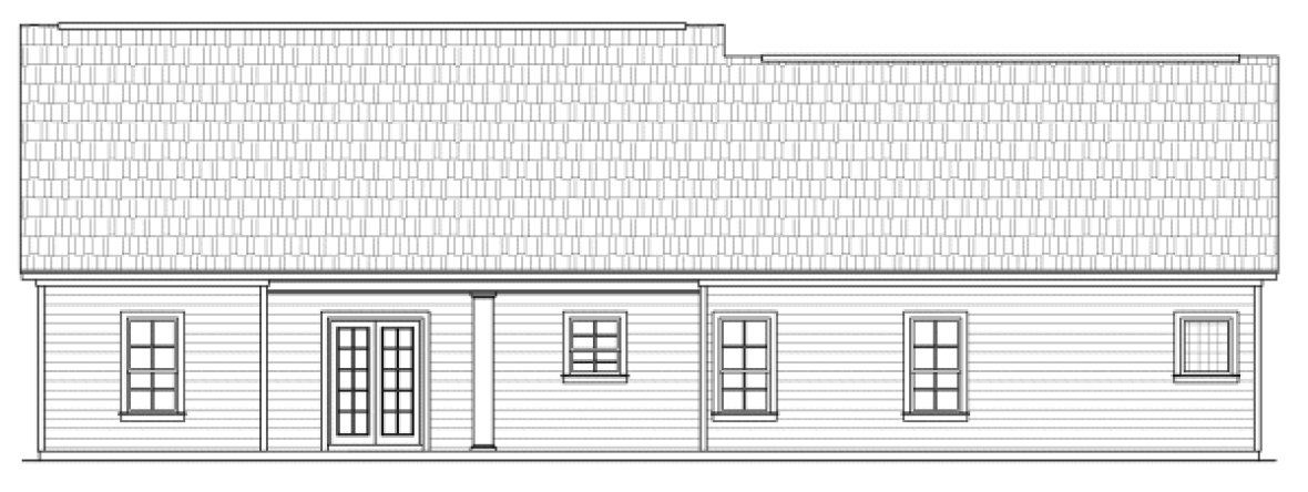 Rear Elevation for House Plan #213571