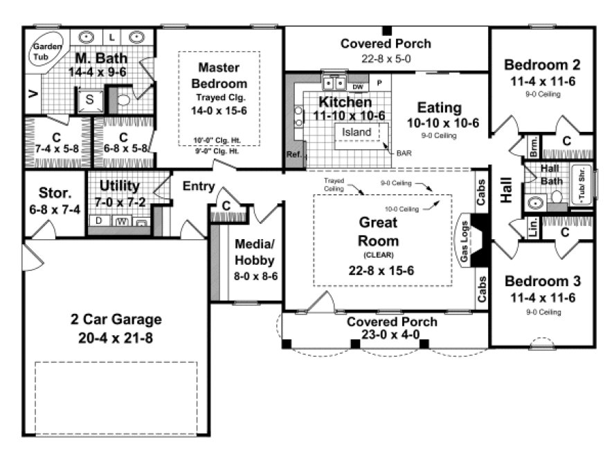Main Floor Plan for House Plan #213571