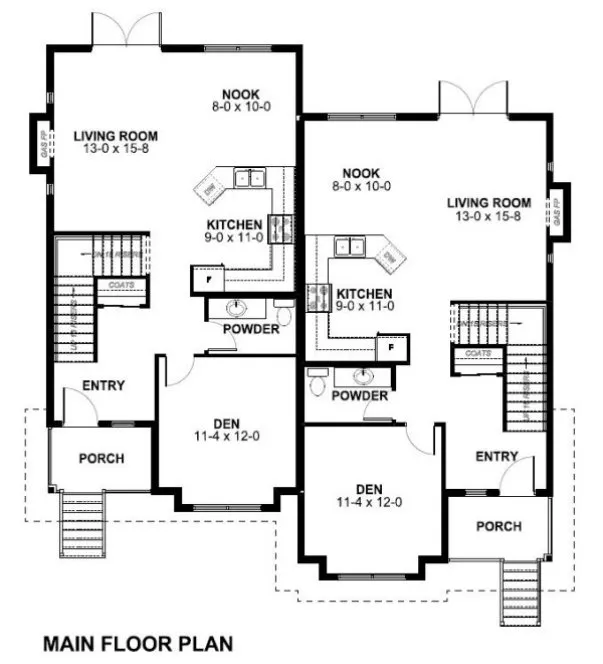 Main Floor Plan for House Plan #195147