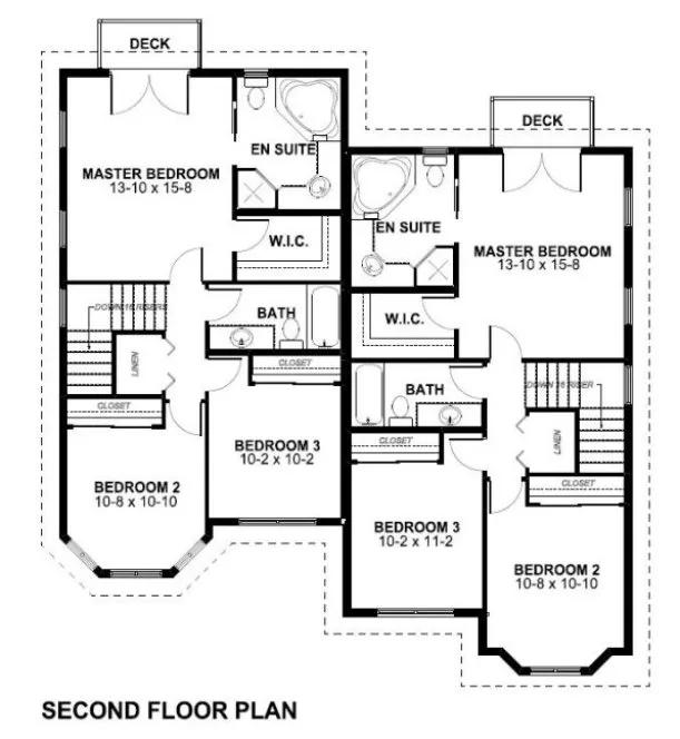 Second Floor Plan for House Plan #195147