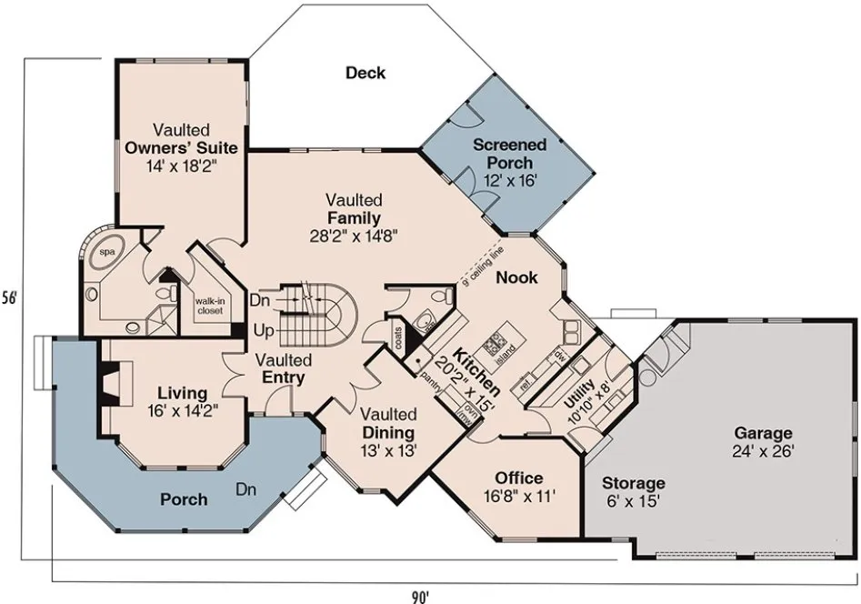 Main Floor Plan for House Plan #347362
