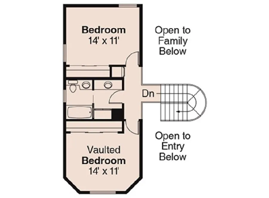 Second Floor Plan for House Plan #347362