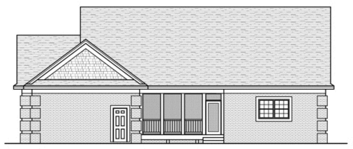 Rear Elevation for House Plan #280171