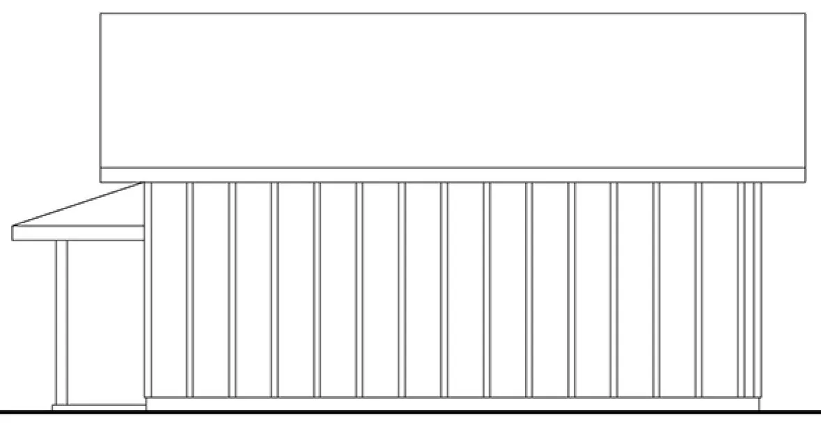 Left Elevation for House Plan #340690