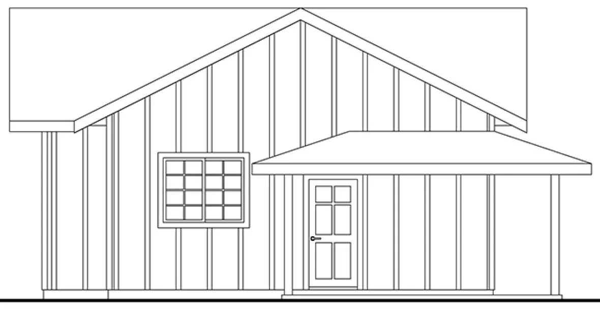Right Elevation for House Plan #340690