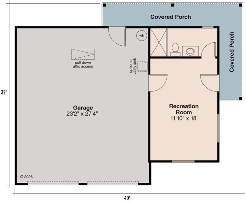Main Floor Plan for House Plan #340690