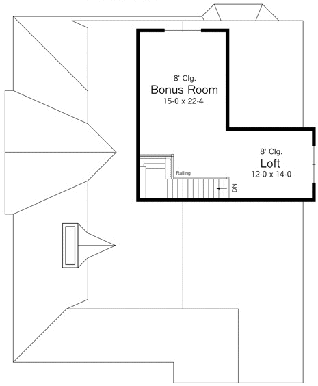 Attic Plan for House Plan #288081