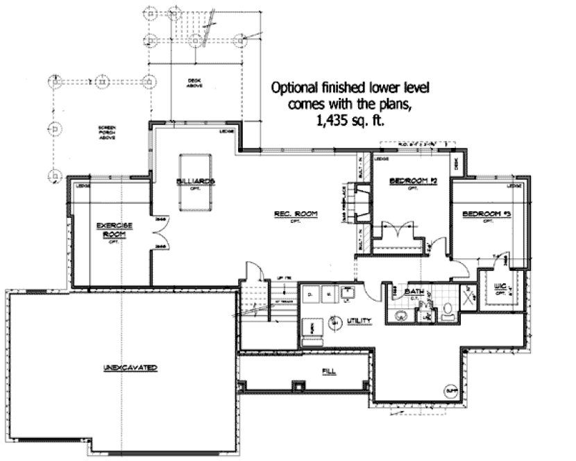 Basement Plan for House Plan #284191