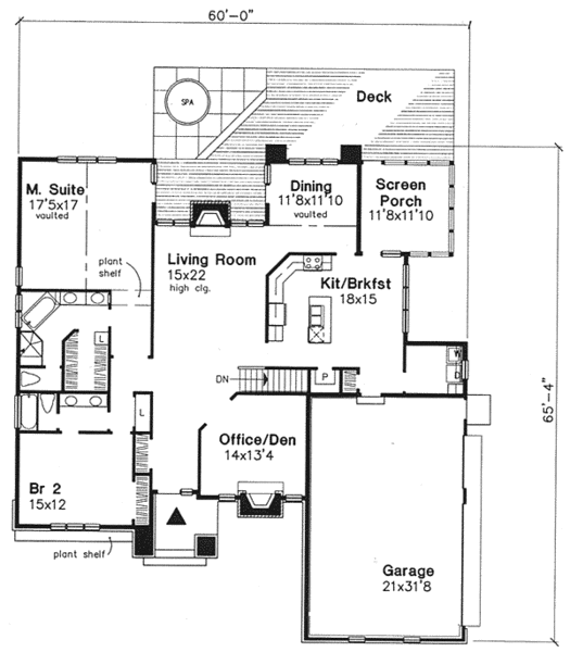 Main Floor Plan for House Plan #299249