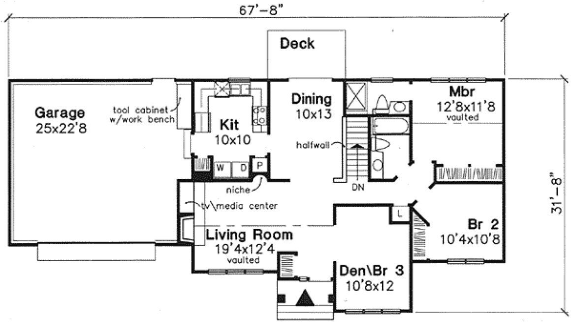 Main Floor Plan for House Plan #290349