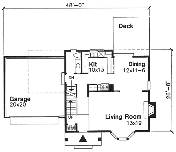 Main Floor Plan for House Plan #291349