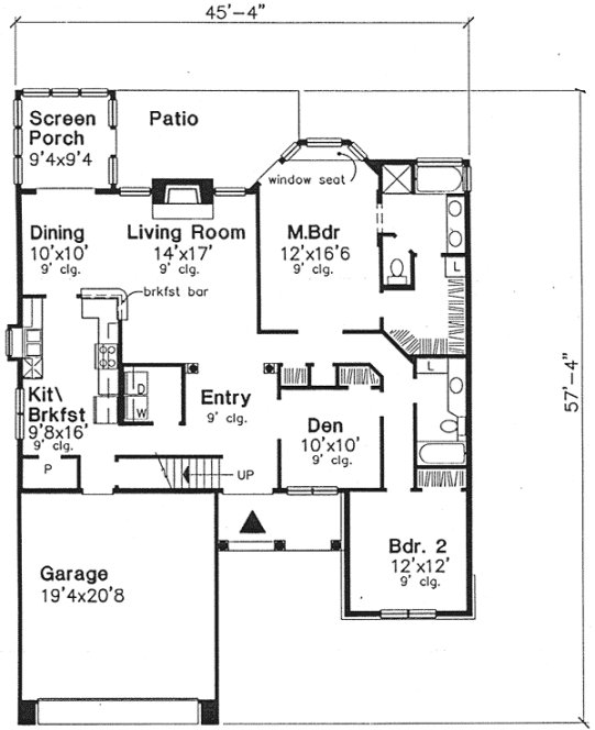 Main Floor Plan for House Plan #291059
