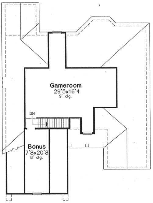 Second Floor Plan for House Plan #291059