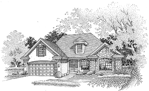 Full Rendering for House Plan #291059