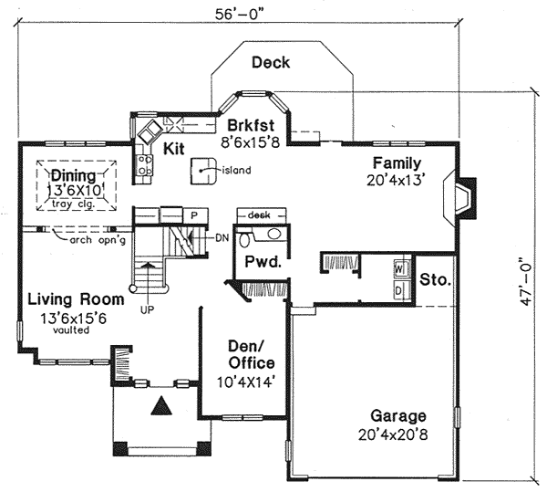 Main Floor Plan for House Plan #292059