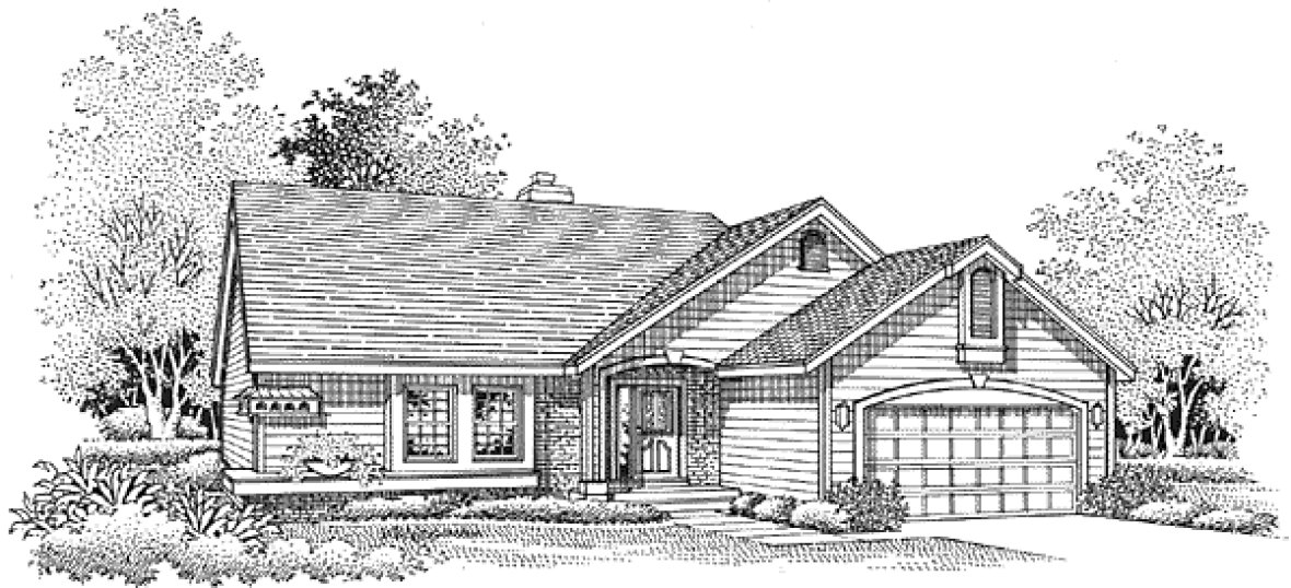 Full Rendering for House Plan #293059