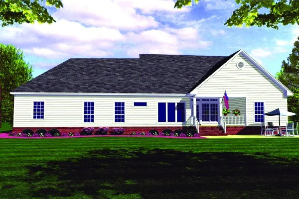 Rear Elevation for House Plan #219971