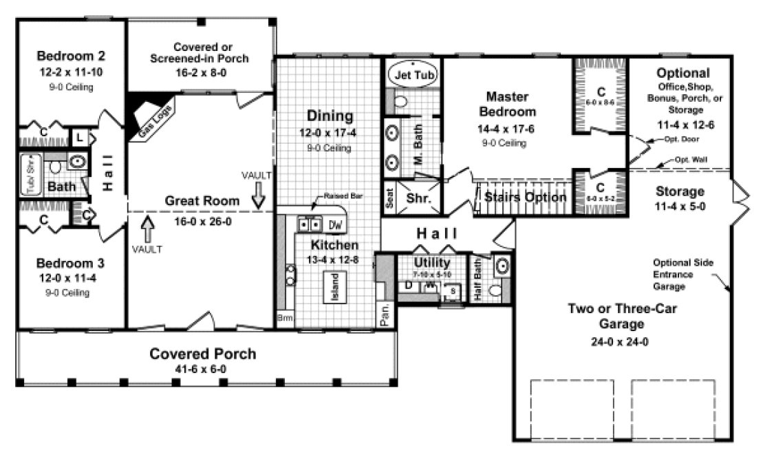 Main Floor Plan for House Plan #219971
