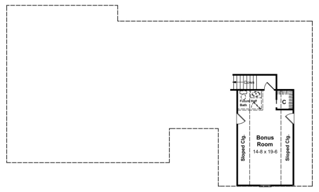 Second Floor Plan for House Plan #219971
