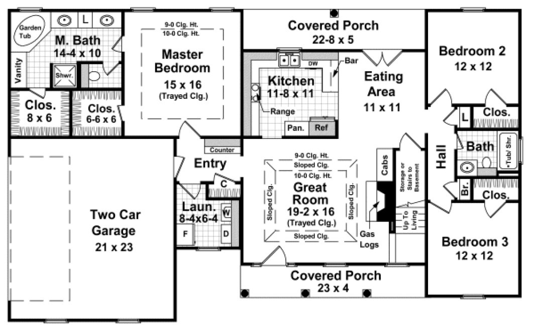 Main Floor Plan for House Plan #210081