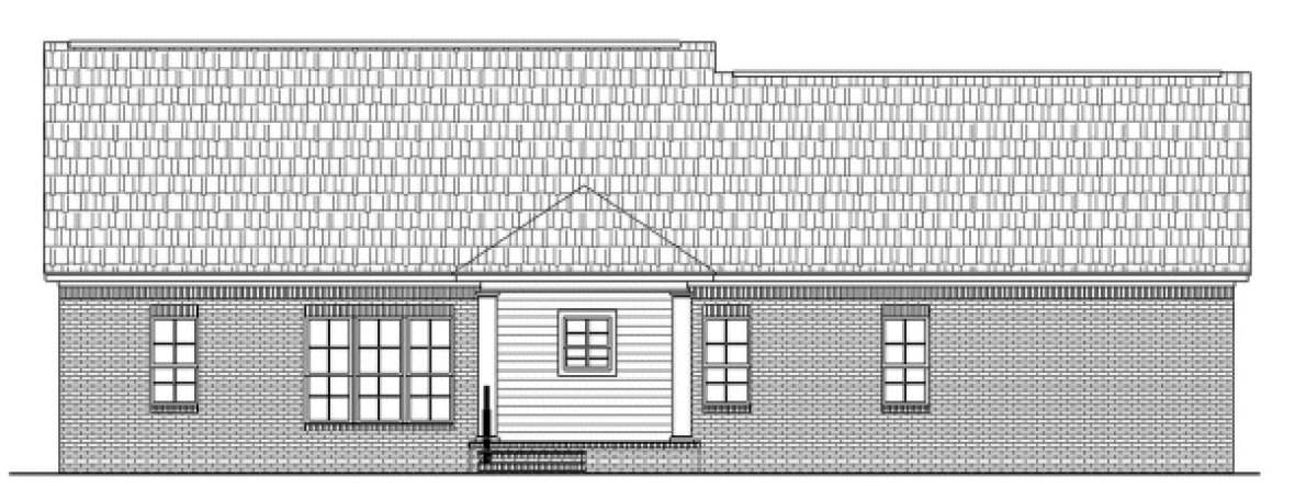 Rear Elevation for House Plan #214081