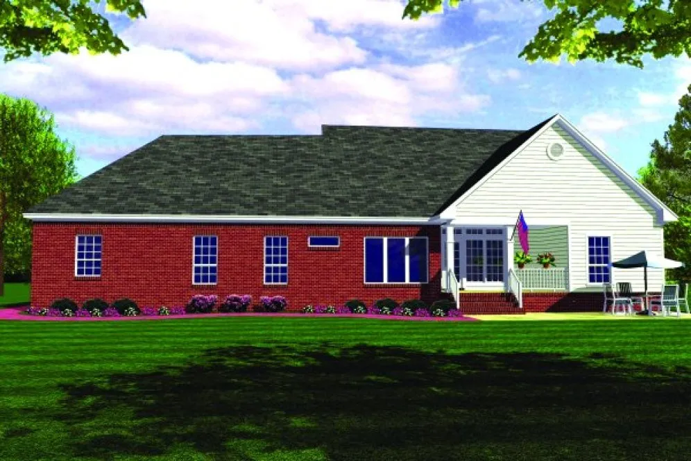 Rear Elevation for House Plan #215081