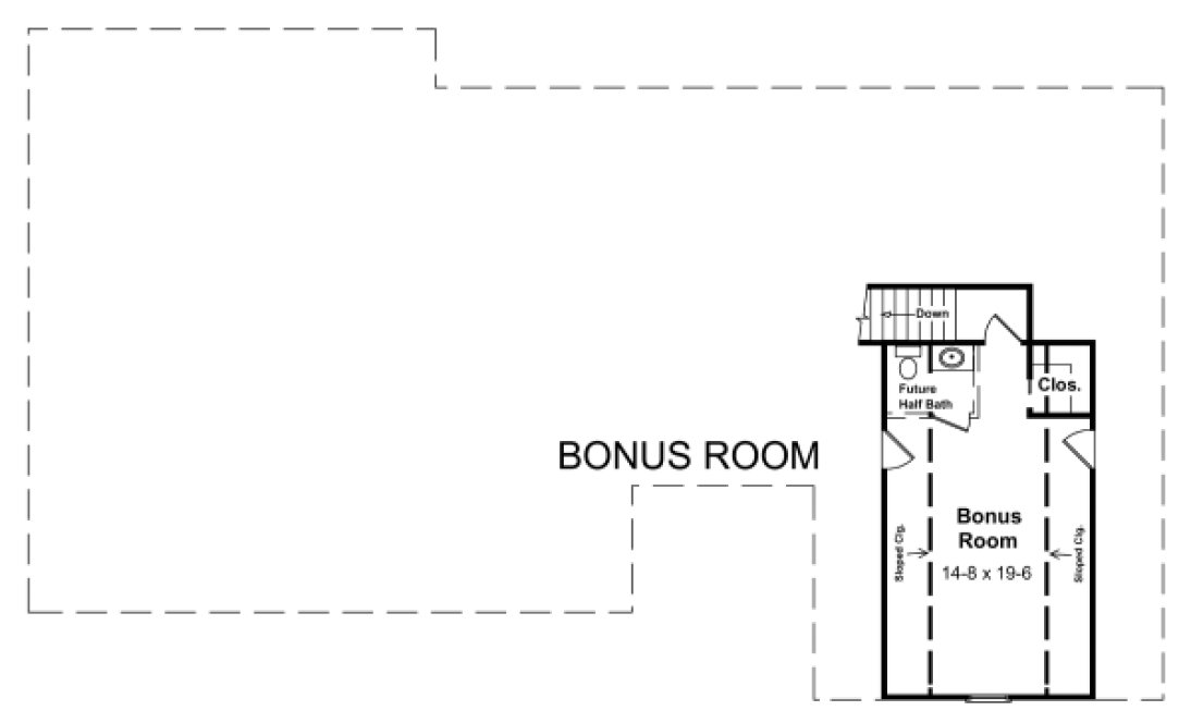 Second Floor Plan for House Plan #215081