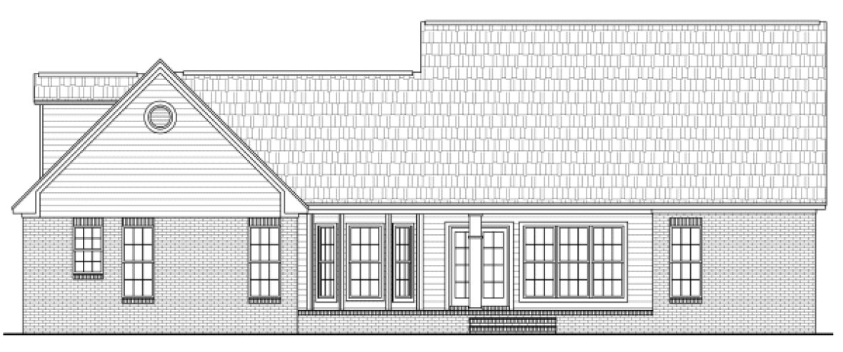 Rear Elevation for House Plan #218081