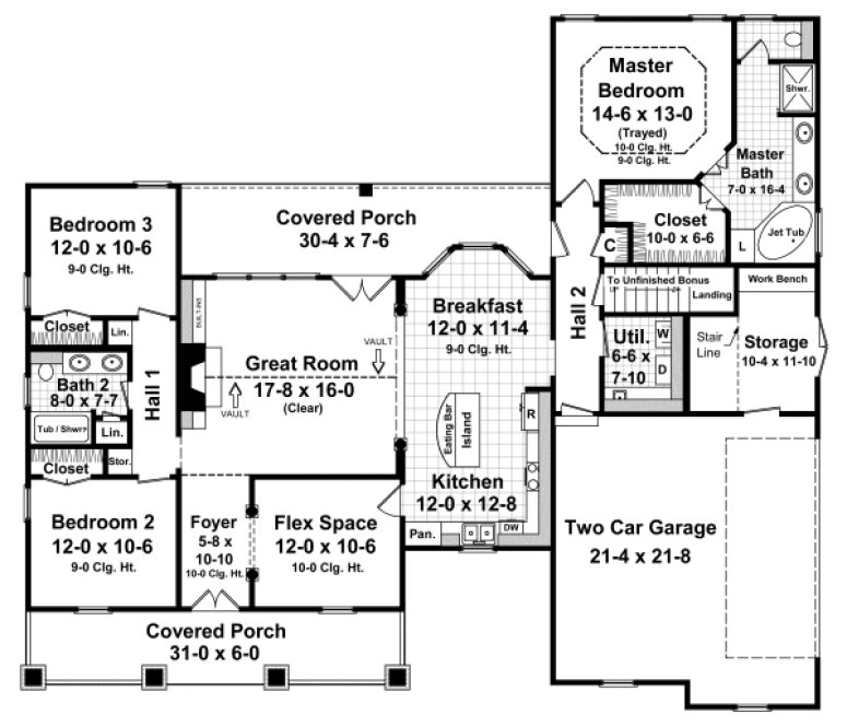 Main Floor Plan for House Plan #218081