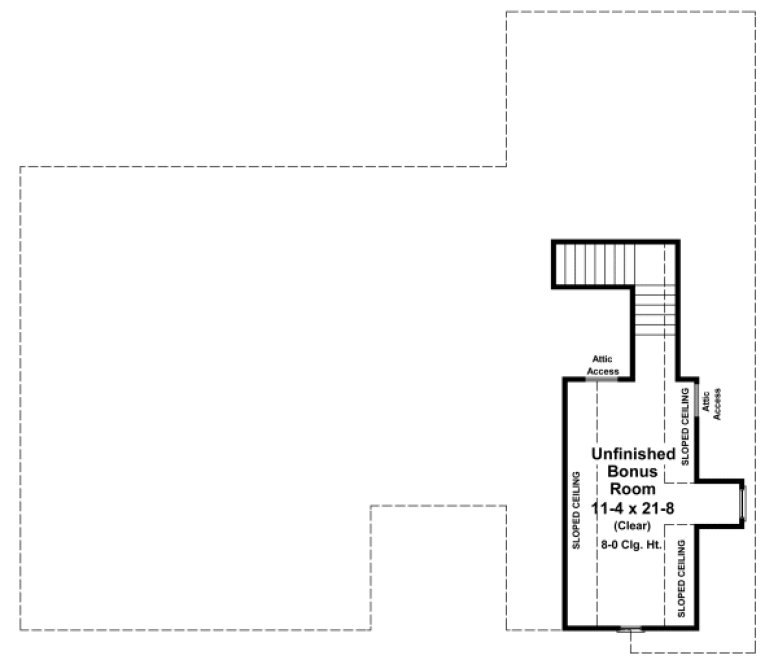 Second Floor Plan for House Plan #218081