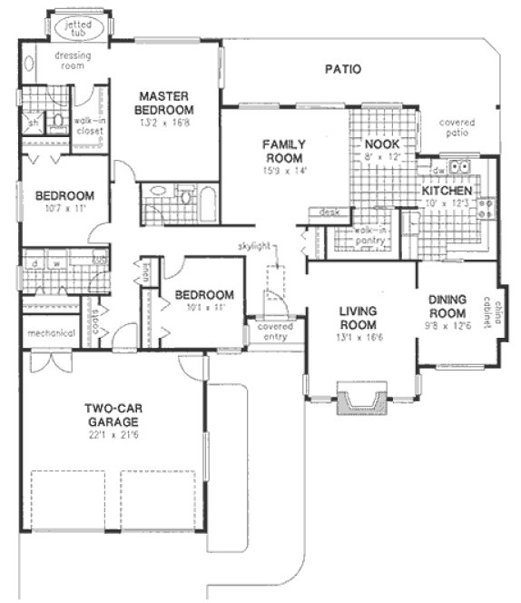 Main Floor Plan for House Plan #135598