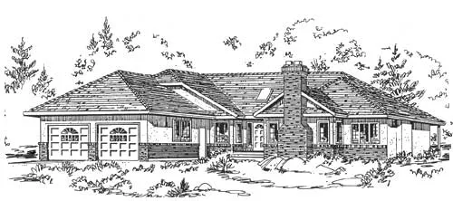 Full Rendering for House Plan #135598