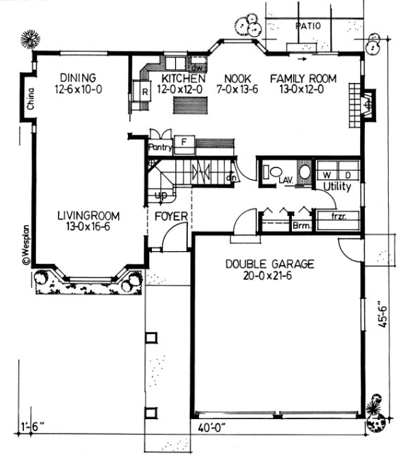 Main Floor Plan for House Plan #200933
