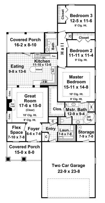 Main Floor Plan for House Plan #210181