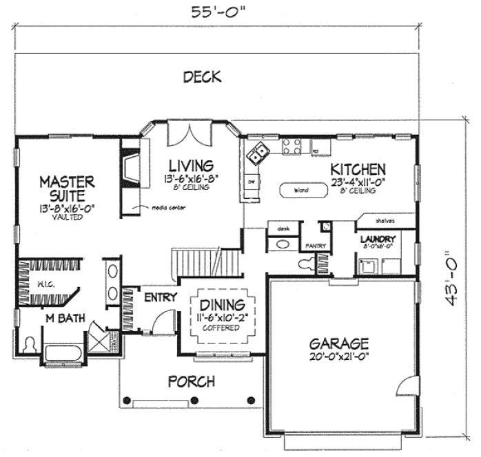 Main Floor Plan for House Plan #295159