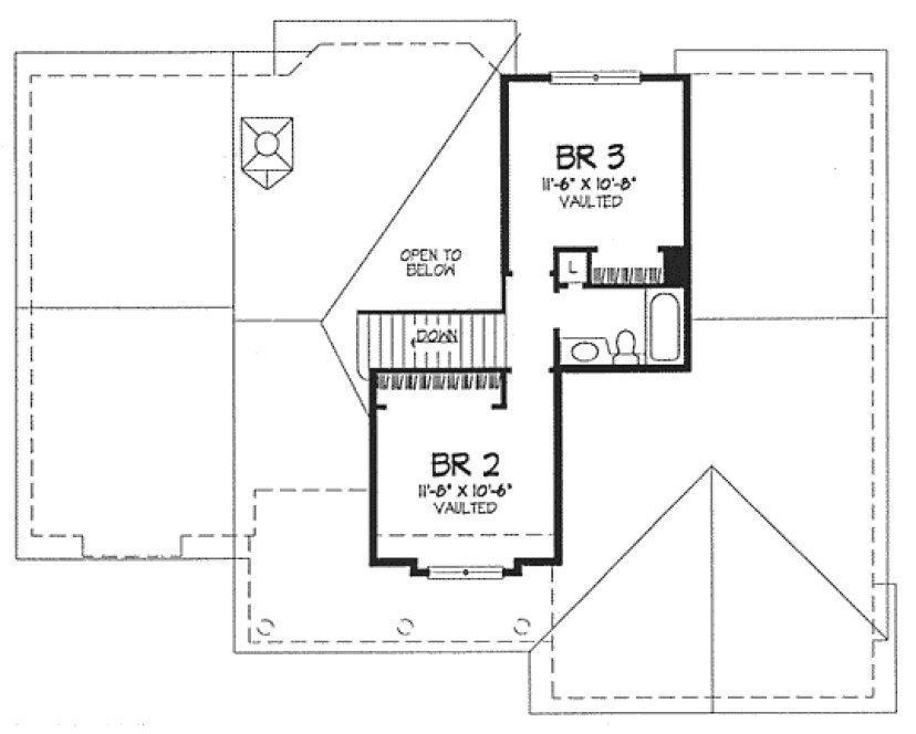 Second Floor Plan for House Plan #295159