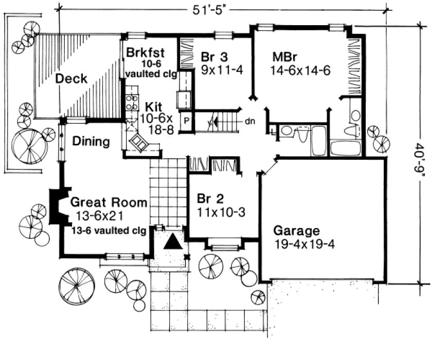 Main Floor Plan for House Plan #298090
