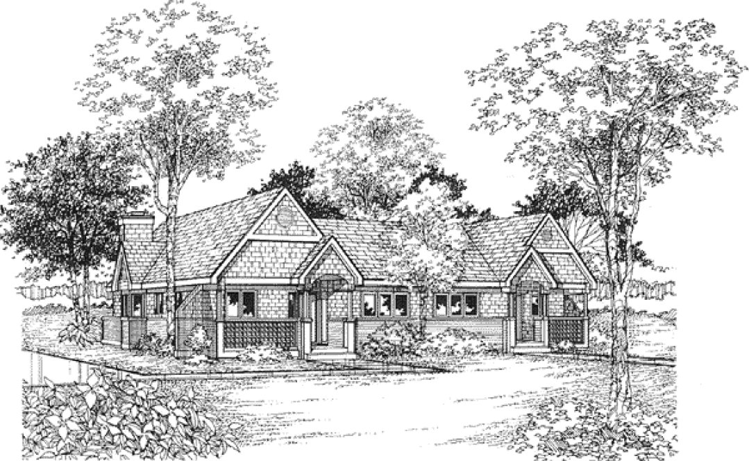 Full Rendering for House Plan #299019