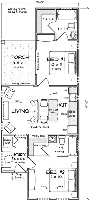 Main Floor Plan for House Plan #242960