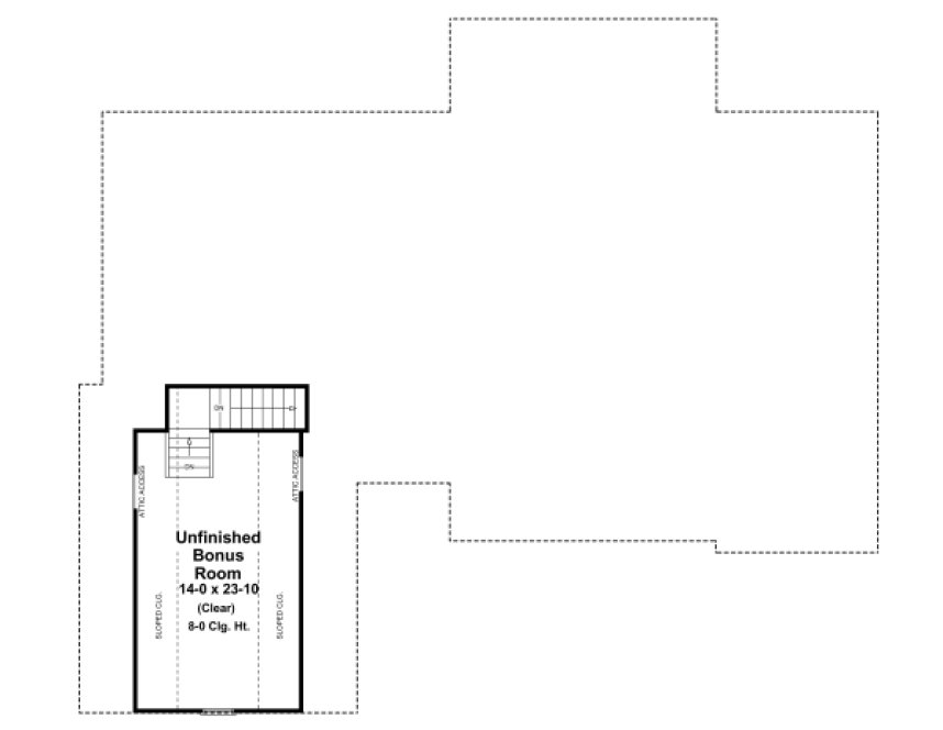 Attic Plan for House Plan #210202