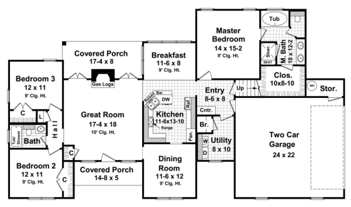 Main Floor Plan for House Plan #214202
