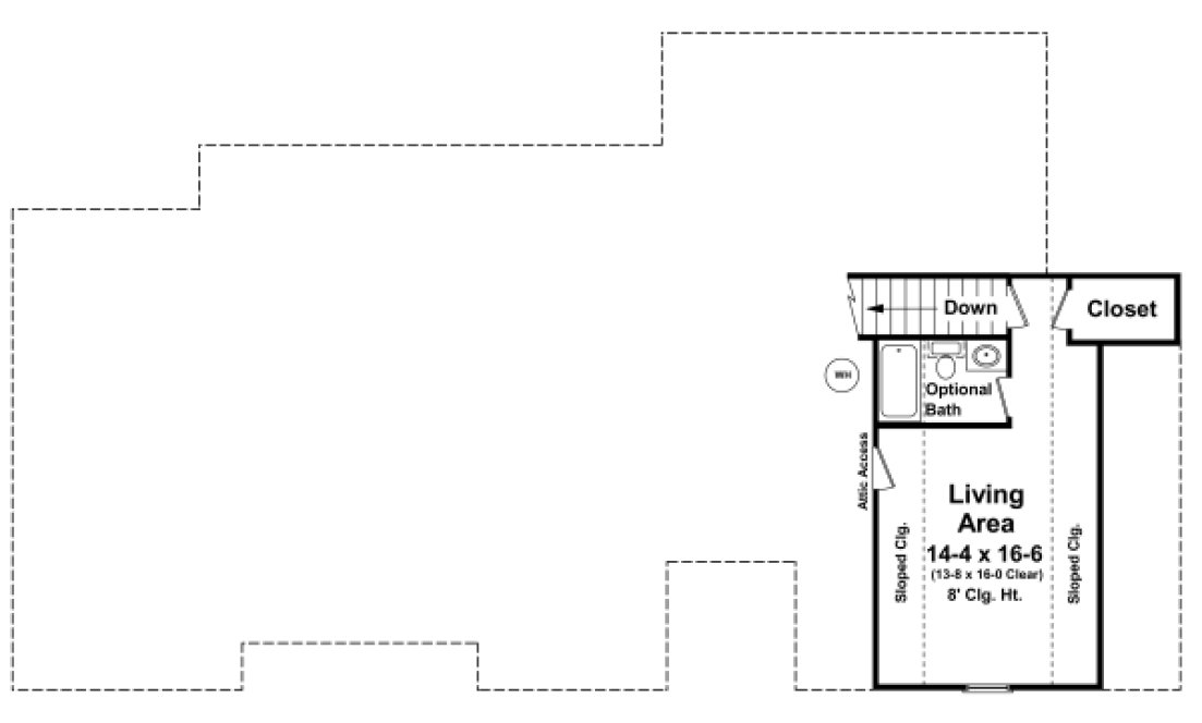 Second Floor Plan for House Plan #214202