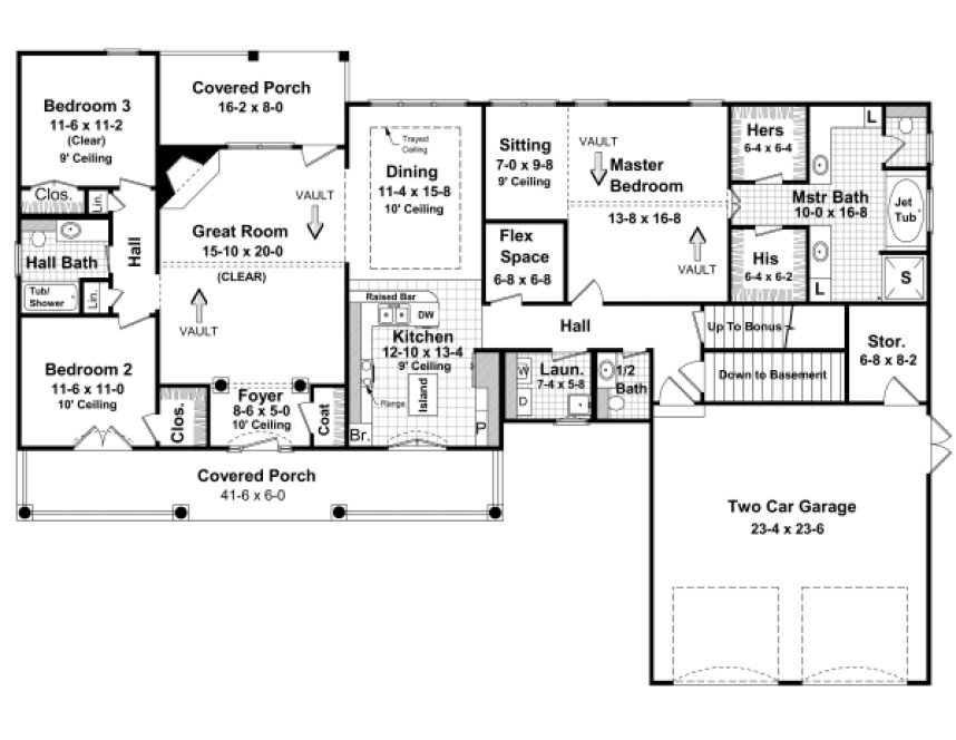 Main Floor Plan for House Plan #215202