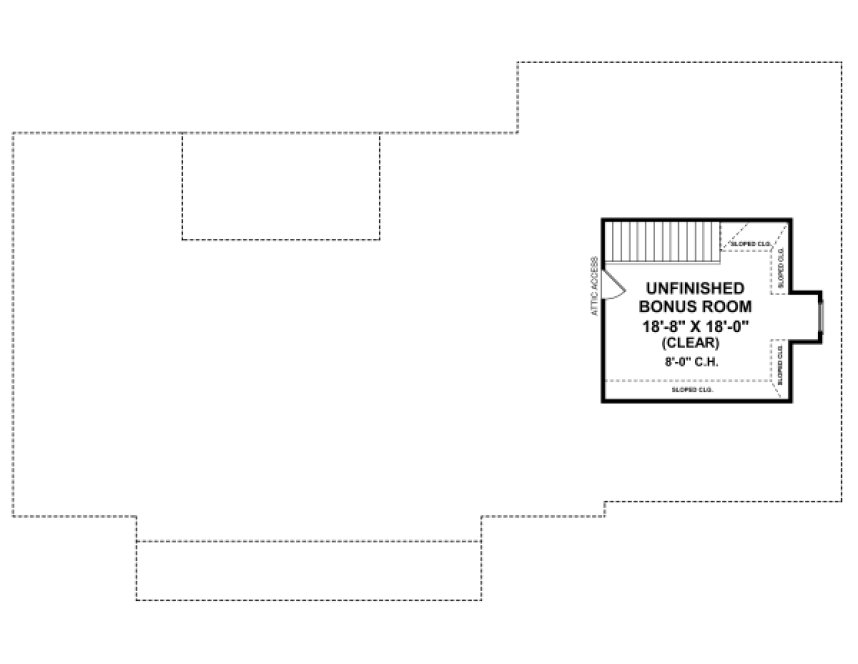 Second Floor Plan for House Plan #211062
