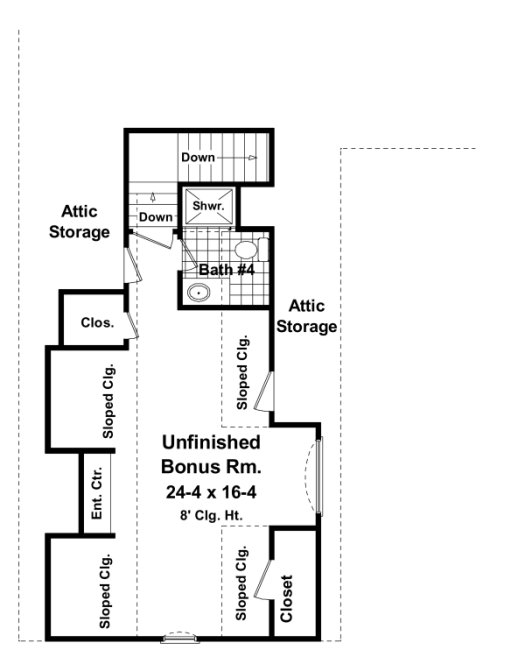 Second Floor Plan for House Plan #212052