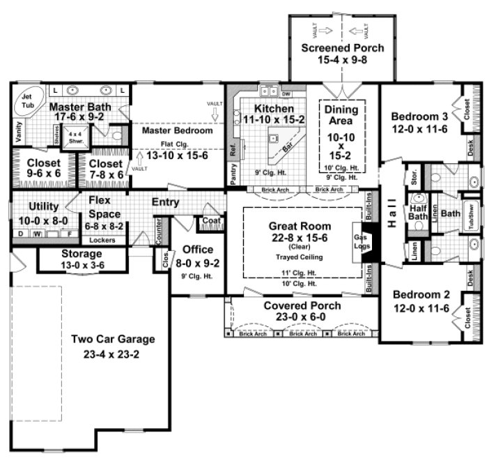 Main Floor Plan for House Plan #213022